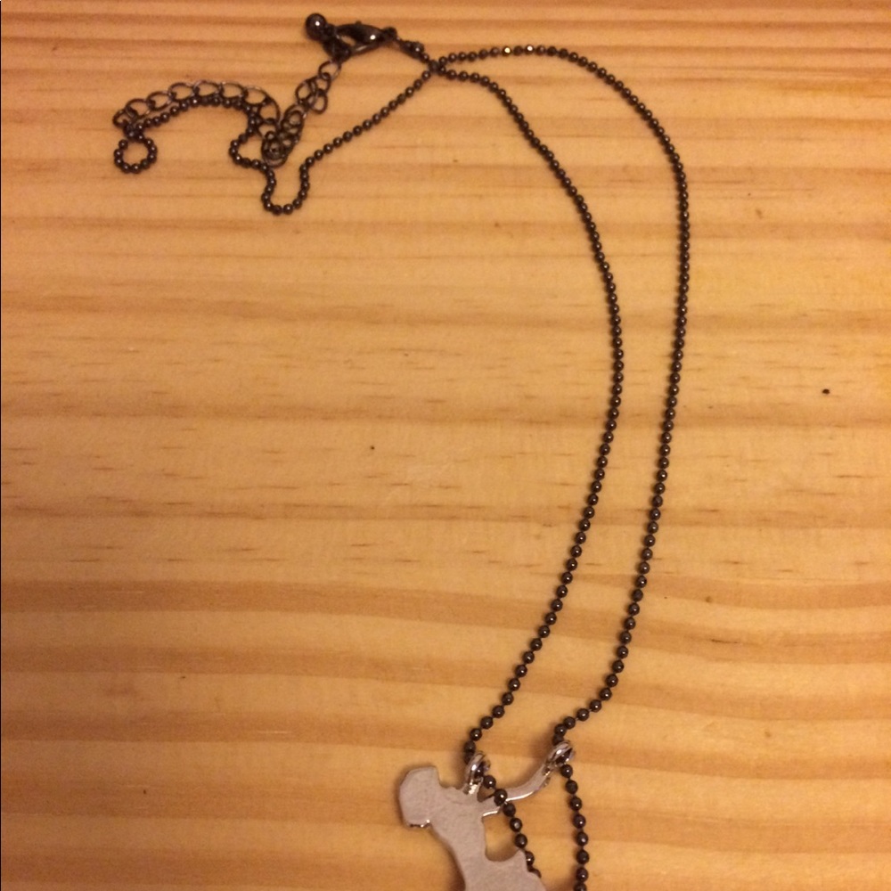 New! Silver Swing Girl Necklace - Picture 2 of 6